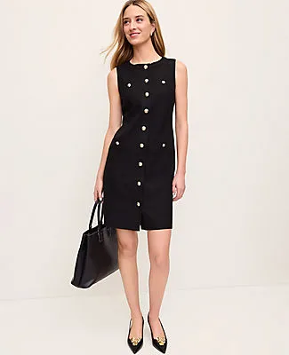 Ann Taylor Petite Button Shift Dress sold by Ann Taylor