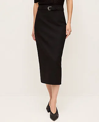 Ann Taylor Petite Belted Midi Pencil Skirt sold by Ann Taylor product image thumbnail 2