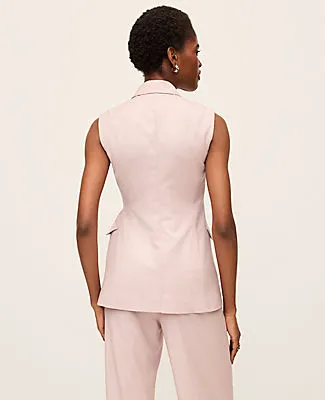 Ann Taylor The Petite Fitted Wrap Vest sold by Ann Taylor product image thumbnail 2