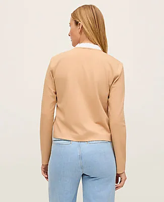 Ann Taylor Petite Ruffle Collar Knit Jacket sold by Ann Taylor product image thumbnail 2