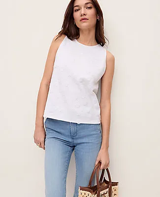 Ann Taylor Petite Daisy Appliqué Tank Top sold by Ann Taylor