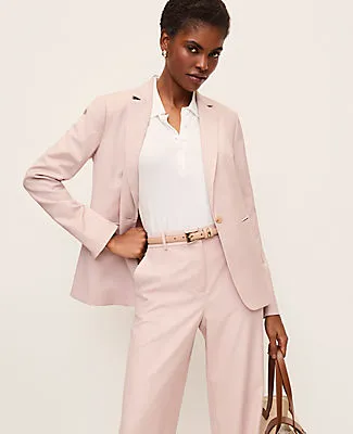 Ann Taylor The Petite Long One Button Blazer sold by Ann Taylor