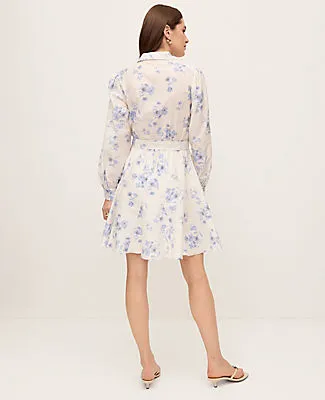 Ann Taylor Petite Floral Collared Flare Shirtdress sold by Ann Taylor product image thumbnail 2