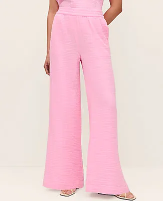 Ann Taylor The Pull-On Wide-Leg Pant in Triple Cloth sold by Ann Taylor product image thumbnail 2