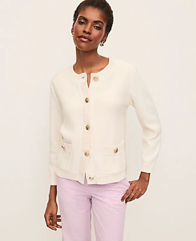 Ann Taylor Crew Neck Cardigan sold by Ann Taylor