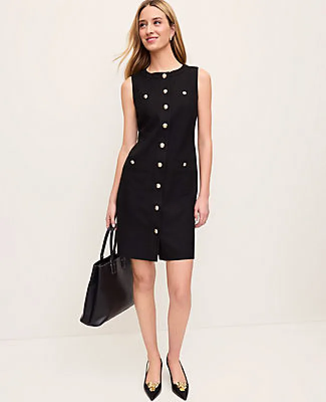 Ann Taylor Button Shift Dress sold by Ann Taylor
