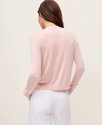 Ann Taylor Pointelle Trim Cardigan sold by Ann Taylor product image thumbnail 2