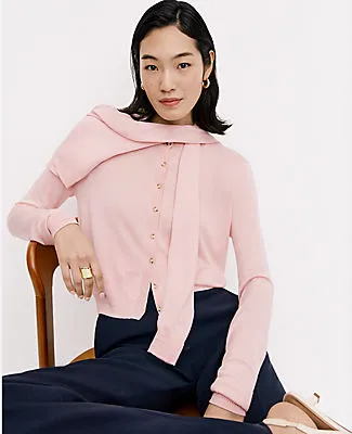 Ann Taylor Pointelle Trim Cardigan sold by Ann Taylor product image thumbnail 4