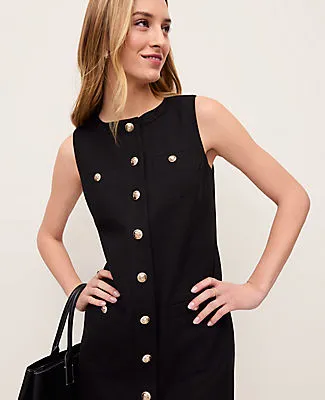 Ann Taylor Button Shift Dress sold by Ann Taylor product image thumbnail 3