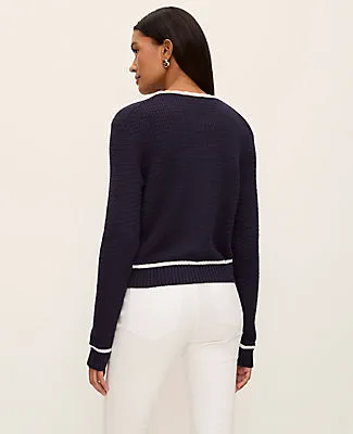 Ann Taylor Petite Scalloped Trim Cardigan sold by Ann Taylor product image thumbnail 2