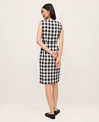 Ann Taylor Gingham Column Midi Dress sold by Ann Taylor product image thumbnail 2