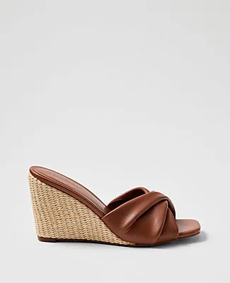 Ann Taylor Leather Wedge Sandal sold by Ann Taylor