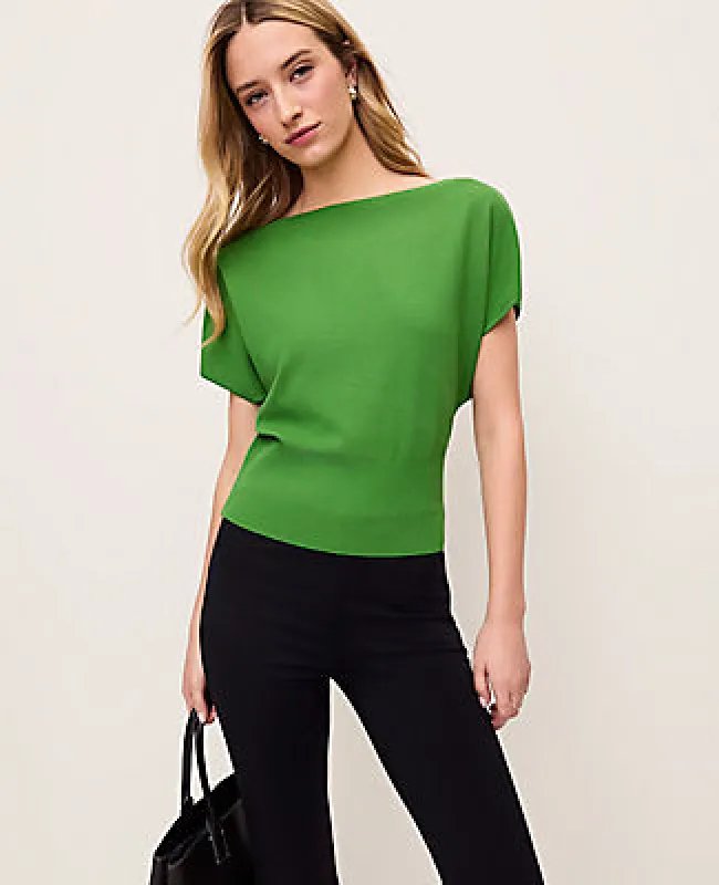 Ann Taylor Dolman Boatneck Sweater Top sold by Ann Taylor