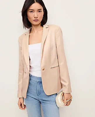 Ann Taylor The Petite Hutton Blazer in Shine sold by Ann Taylor