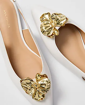 Ann Taylor Flower Leather Slingback Flat sold by Ann Taylor product image thumbnail 2