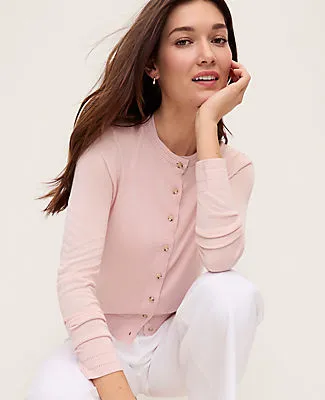 Ann Taylor Pointelle Trim Cardigan sold by Ann Taylor product image thumbnail 3