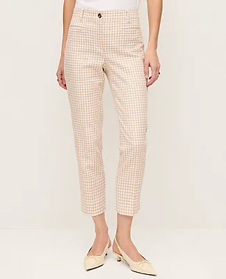 Ann Taylor The Petite Cotton Crop Pant in Gingham sold by Ann Taylor product image thumbnail 2
