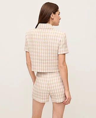 Ann Taylor Petite Houdstooth Tweed Jacket sold by Ann Taylor product image thumbnail 2