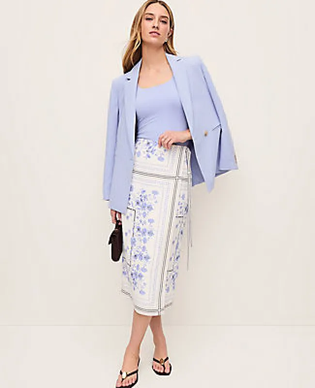 Ann Taylor Floral Wrap Midi Skirt sold by Ann Taylor