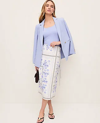 Ann Taylor Floral Wrap Midi Skirt sold by Ann Taylor