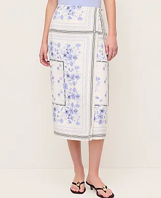 Ann Taylor Floral Wrap Midi Skirt sold by Ann Taylor product image thumbnail 2