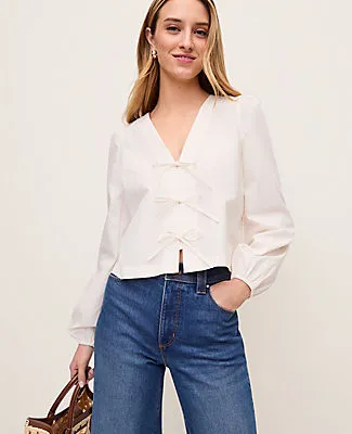 Ann Taylor Tie Front Blouse sold by Ann Taylor