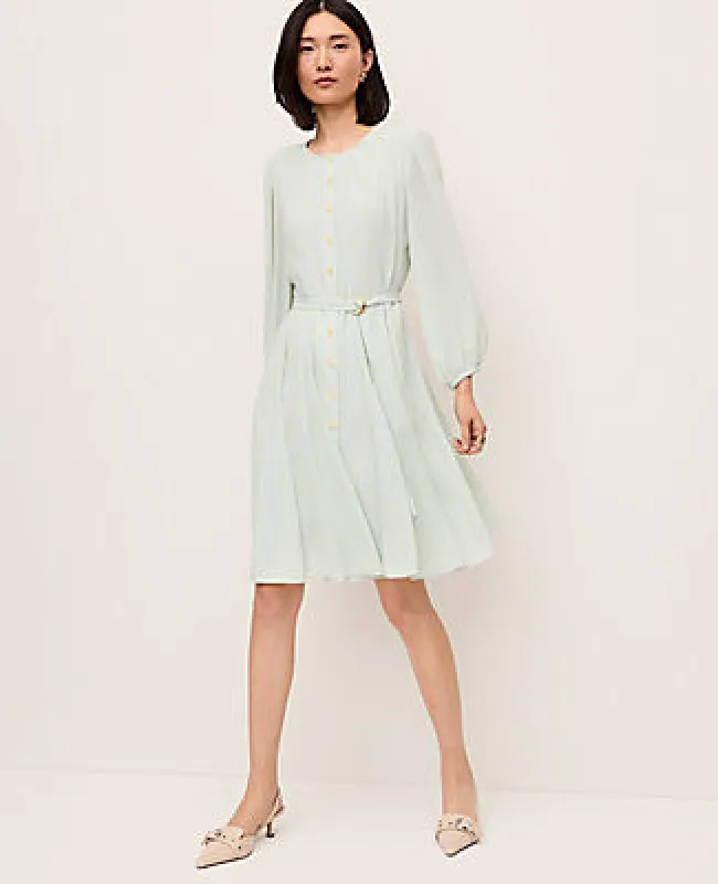 Ann Taylor Petite Belted Flare Dress sold by Ann Taylor
