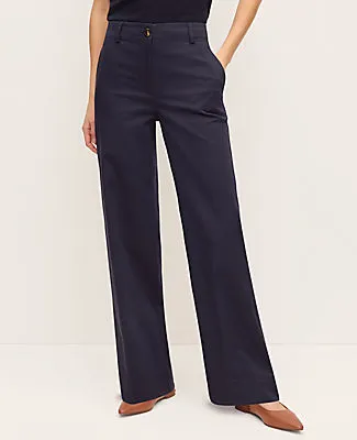 Ann Taylor The Modern Wide-Leg Pant in Cotton Blend sold by Ann Taylor product image thumbnail 2