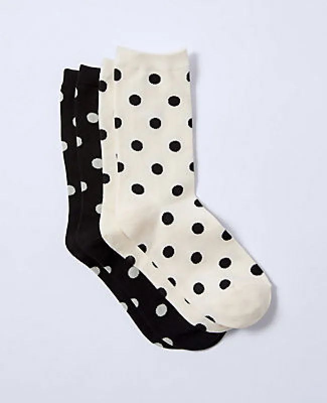 Ann Taylor Dotted Crew Sock Set sold by Ann Taylor