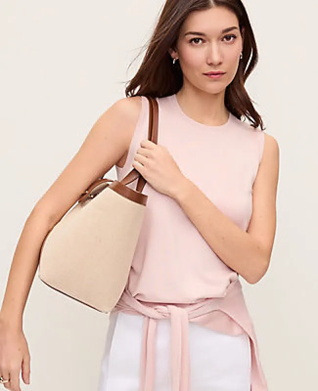 Ann Taylor Pointelle Trim Sweater Shell Top made by Ann Taylor