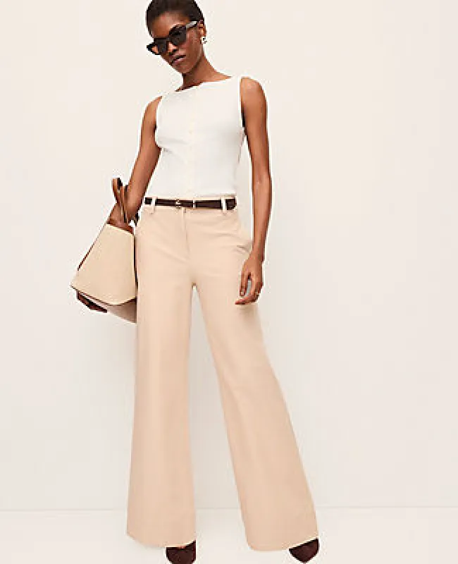 Ann Taylor The Modern Wide-Leg Pant in Twill made by Ann Taylor