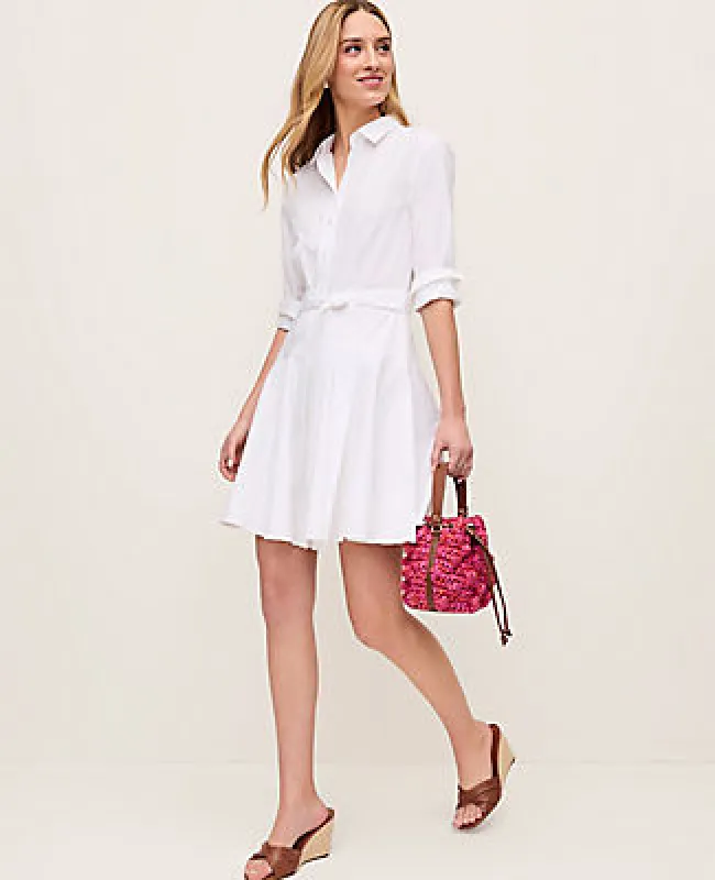 Ann Taylor Collared Flare Shirtdress sold by Ann Taylor