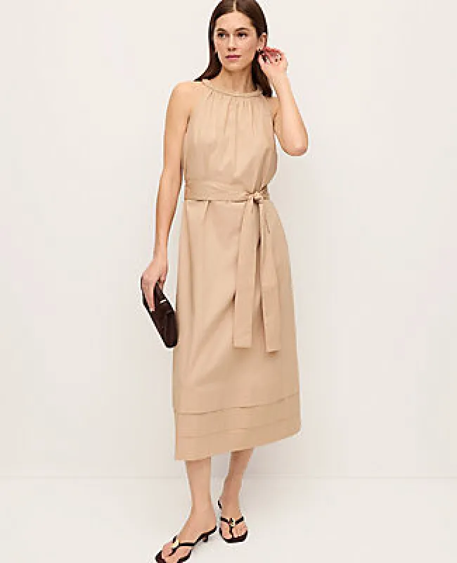 Ann Taylor Halter Flare Midi Dress made by Ann Taylor