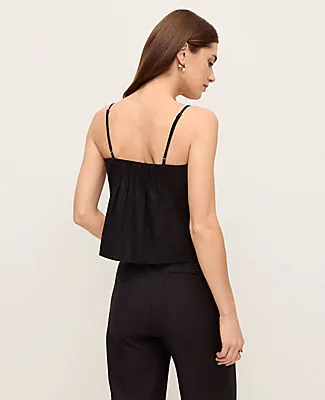 Ann Taylor Floral Appliqué Linen Blend Tank Top sold by Ann Taylor product image thumbnail 2