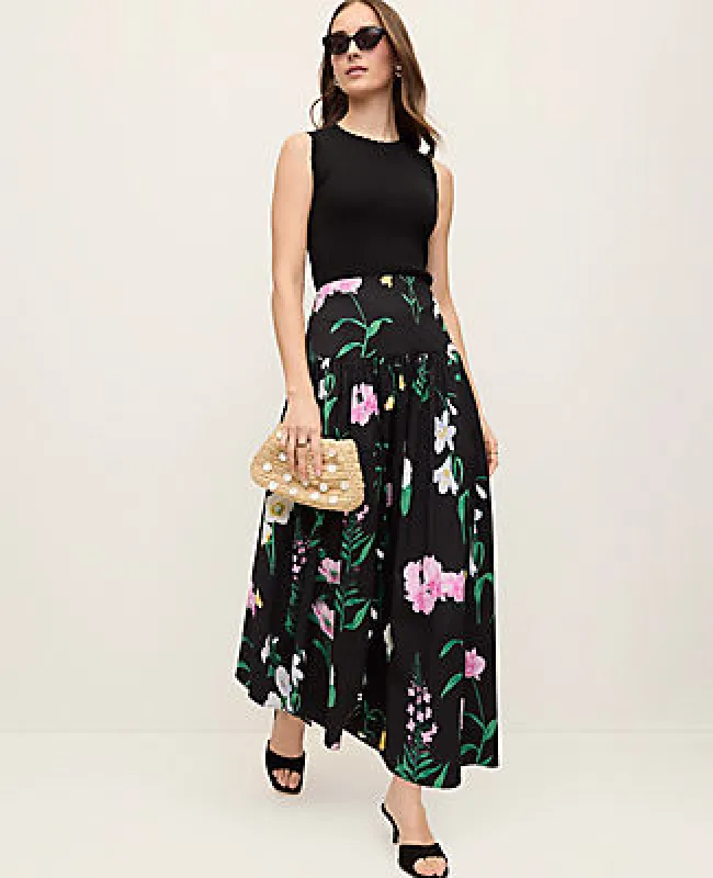 Ann Taylor Floral Gathered Maxi Skirt sold by Ann Taylor