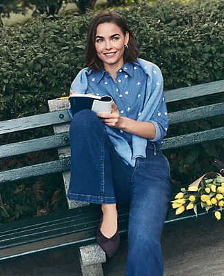 Ann Taylor Weekend Collection Embroidered Relaxed Perfect Shirt sold by Ann Taylor product image thumbnail 3