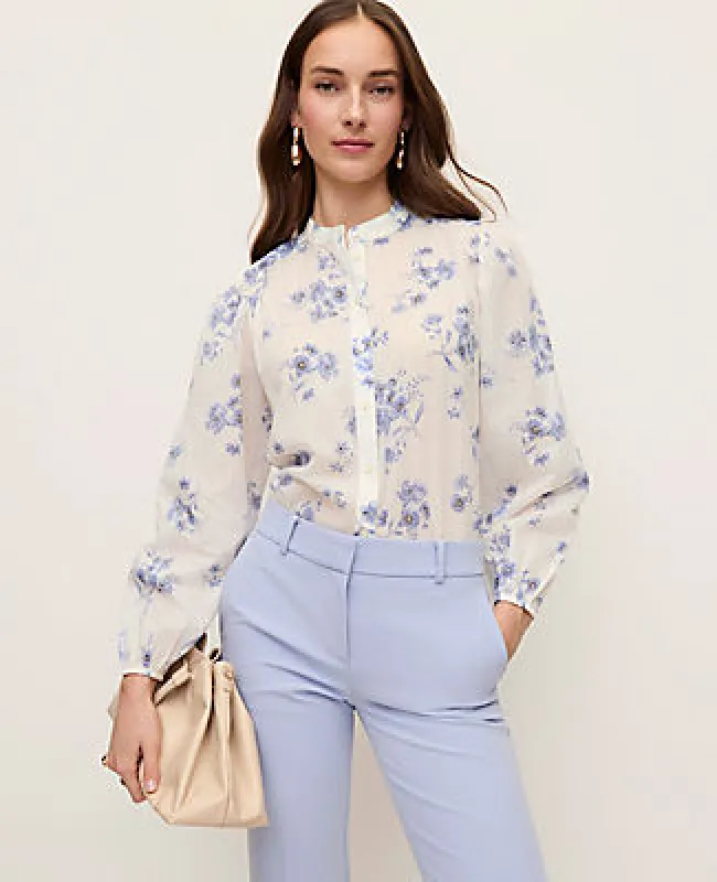 Ann Taylor Floral Embroidered Collar Blouse sold by Ann Taylor