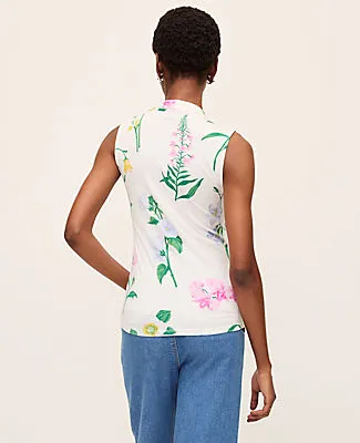 Ann Taylor Floral Sleeveless V-Neck Top sold by Ann Taylor product image thumbnail 2