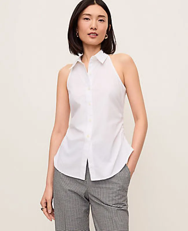 Ann Taylor Button Down Halter Shirt made by Ann Taylor