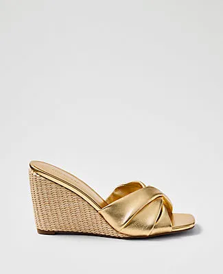 Ann Taylor Metallic Wedge Sandal sold by Ann Taylor product image thumbnail 2