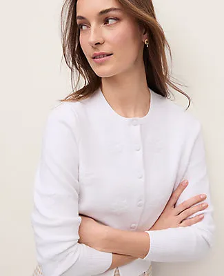 Ann Taylor Floral Jacquard Ann Cardigan sold by Ann Taylor product image thumbnail 3