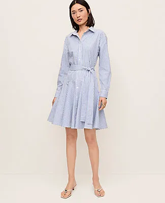Ann Taylor Striped Flare Shirtdress sold by Ann Taylor