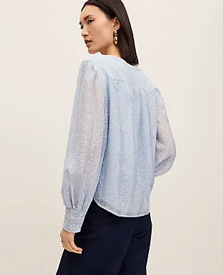 Ann Taylor Embroidered V-Neck Blouse sold by Ann Taylor product image thumbnail 2