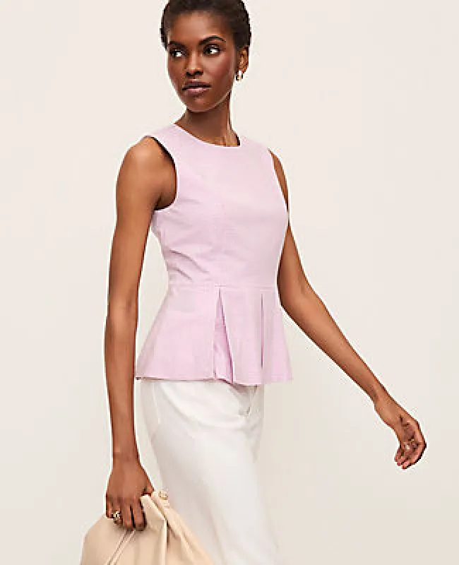 Ann Taylor Gingham Peplum Top made by Ann Taylor