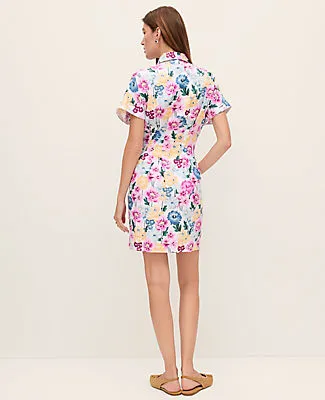 Ann Taylor Petite Weekend Collection Floral Linen Blend Shirtdress sold by Ann Taylor product image thumbnail 2
