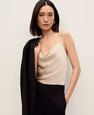 Ann Taylor Satin Cowl Neck Tank Top sold by Ann Taylor