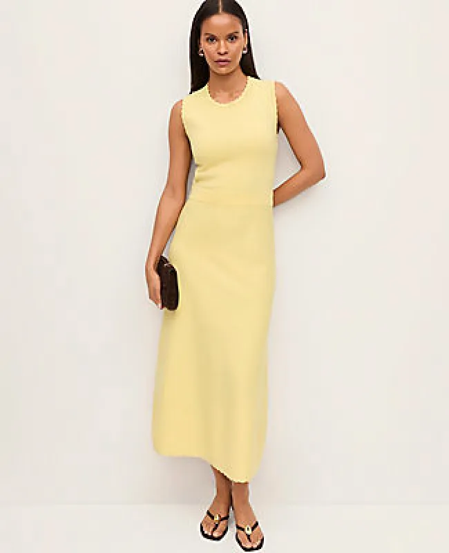 Ann Taylor Petite Scalloped Midi Sweater Dress made by Ann Taylor