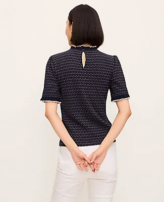 Ann Taylor Petite Scalloped Ruffle Trim Top sold by Ann Taylor product image thumbnail 2