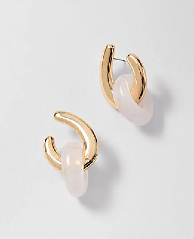 Ann Taylor Stone Loop Drop Earrings sold by Ann Taylor