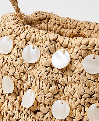 Ann Taylor Pearl Embellished Raffia Clutch sold by Ann Taylor product image thumbnail 2